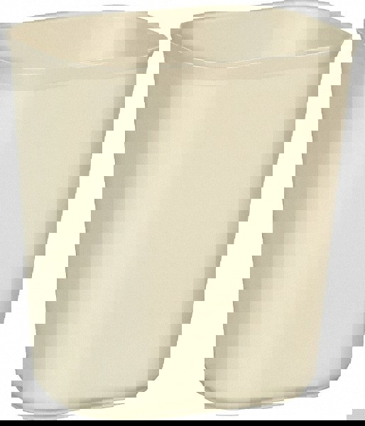 Fiberglass Wastebasket, 3.5 gal, Fiberglass, Beige